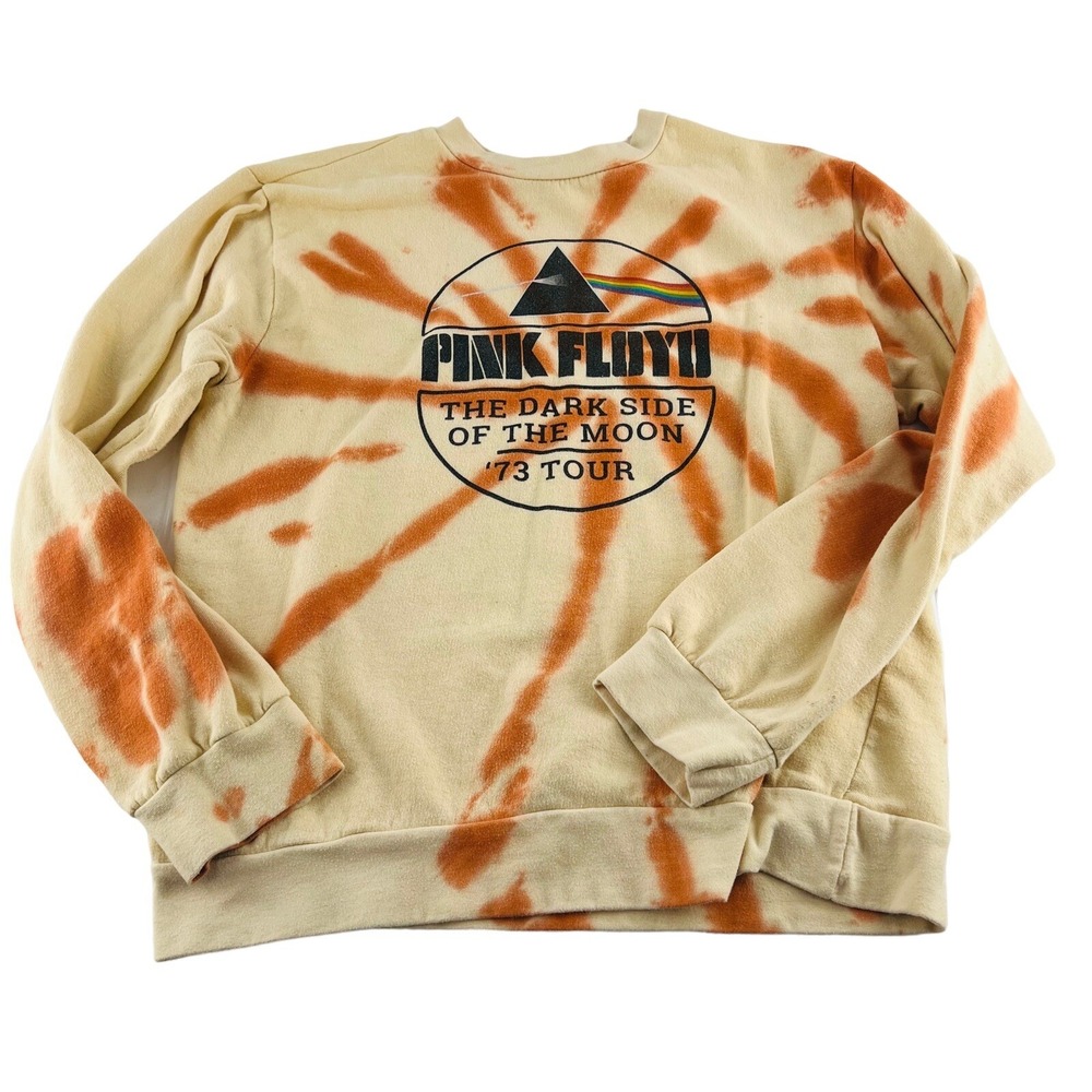 Pink Floyd Sweatshirt size Large Women's tie‎ dyed Dark Side of the Moon